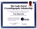 2010 Ludo Frevel Crystallography Scholarship sponsored by The International Centre for Diffraction Data (ICDD) given to Can Bayram